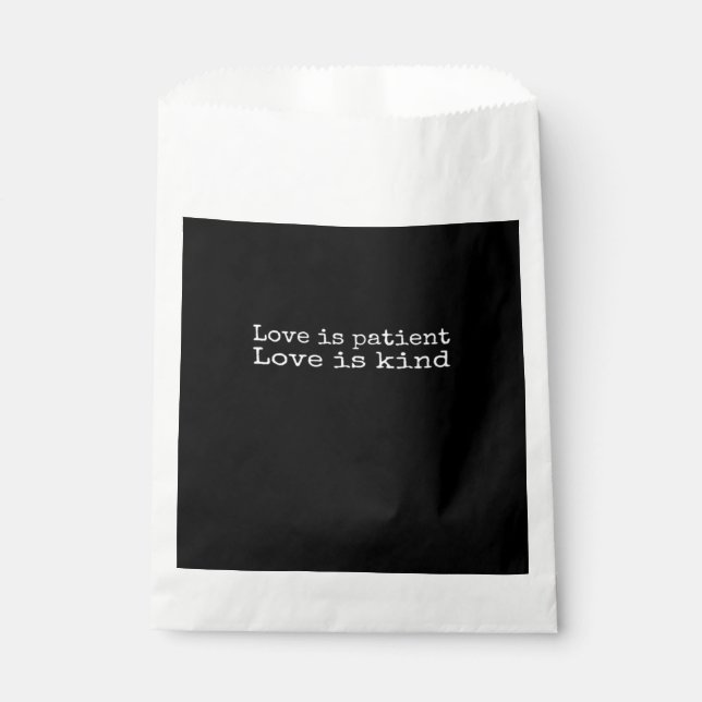 Corinthians Love Is Patient Love Is Kind Scripture Favour Bag (Front)