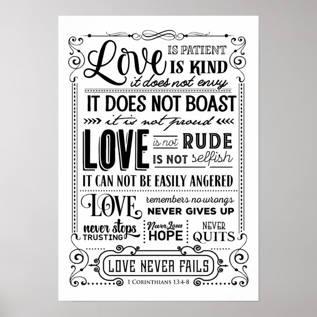 Corinthians Quote Poster. Poster (Front)