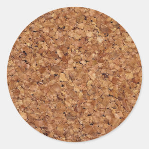 Cork background Photo Classic Round Sticker