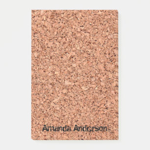 Cork Board with Personalised Text Post-it Notes