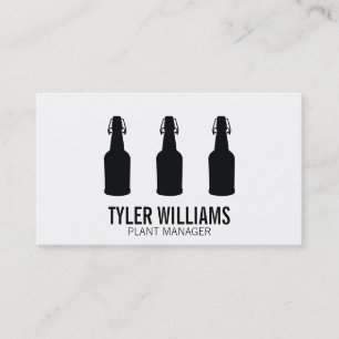Cork Bottles   (black) Business Card