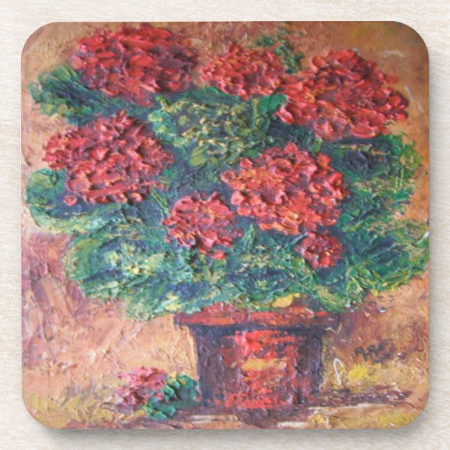 Cork Coaster Set Ann Hayes Red Beauty (Front)