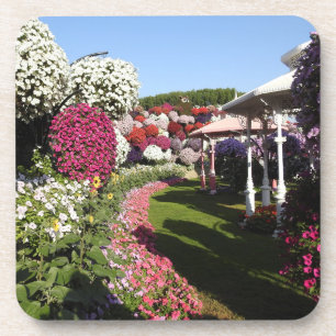 Cork Coaster with petunias