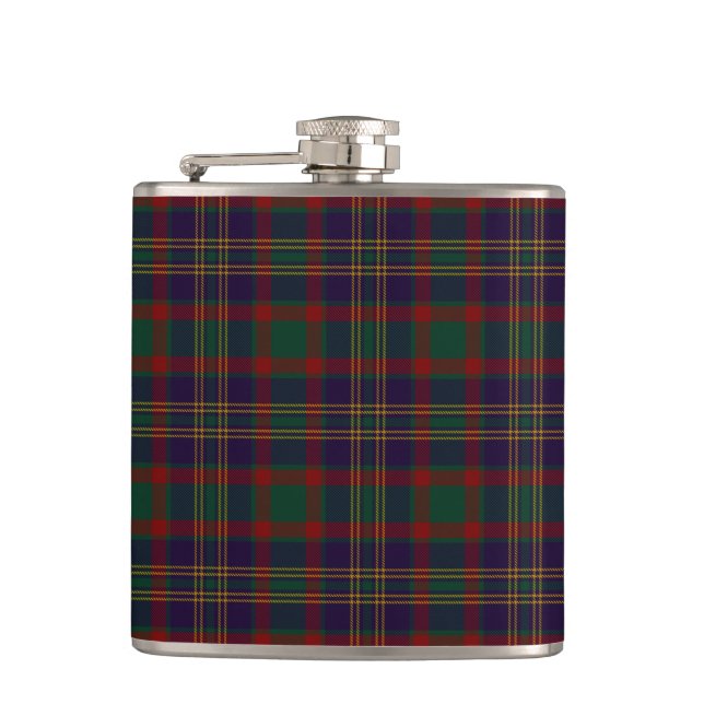 Cork County Irish Tartan Hip Flask (Front)