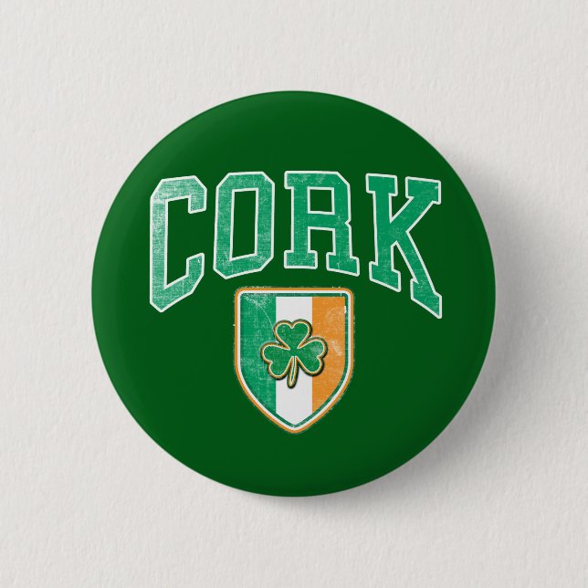 CORK Ireland 6 Cm Round Badge (Front)