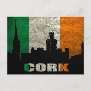 Cork Ireland Retro Travel Art Vintage Postcard