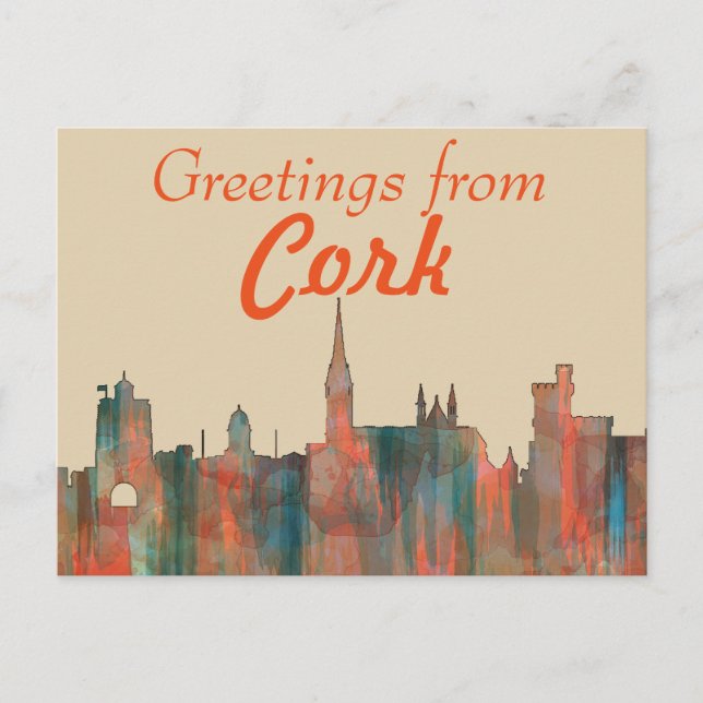 CORK, , IRELAND SKYLINE POSTCARD (Front)