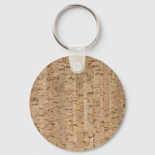 Cork oak pattern key ring