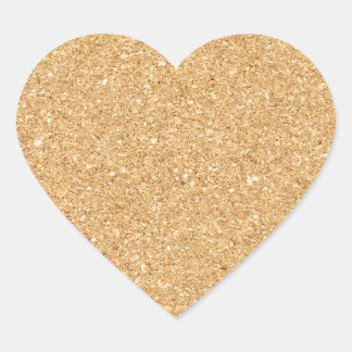 cork paper heart sticker