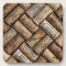 Cork pattern plastic coaster