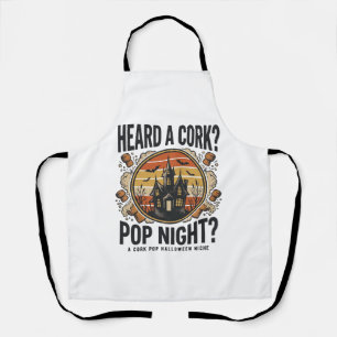 Cork Pop Halloween Haunted House Vintage Shirt_1 Apron