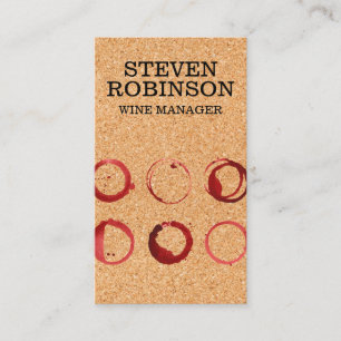 Cork Print   Wine Stain Business Card