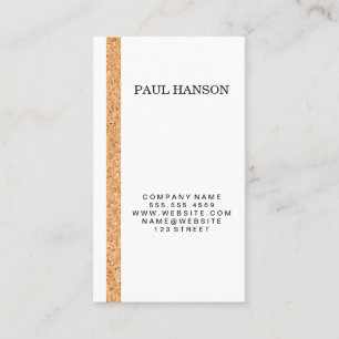 Cork Striped Accent Business Card