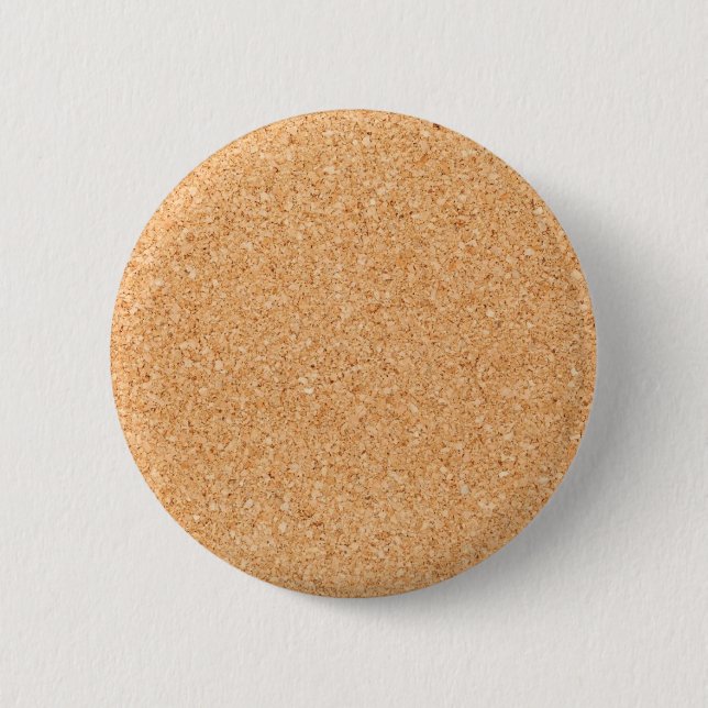Cork texture 6 cm round badge (Front)