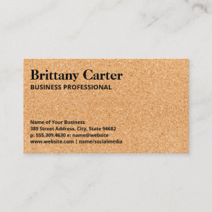 Cork Texture Background Business Card