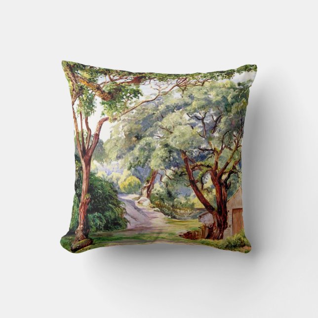 Cork Trees at Cintra near Lisbon, Poster Cushion (Front)