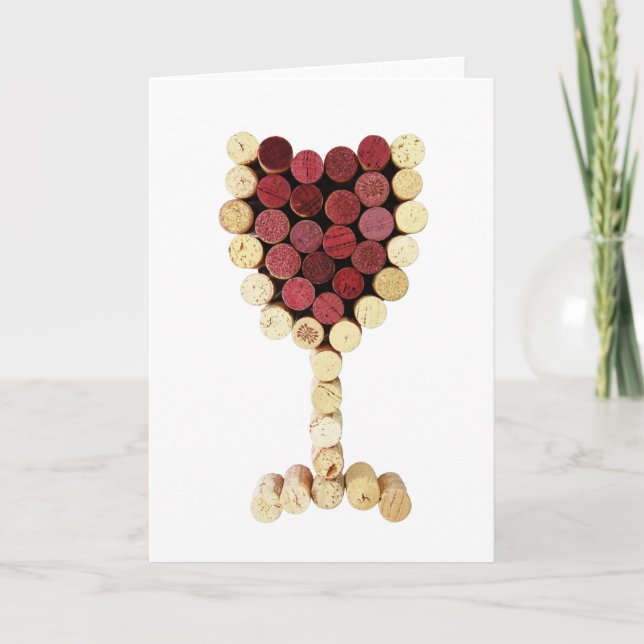 Cork Wine Glass Card (Front)