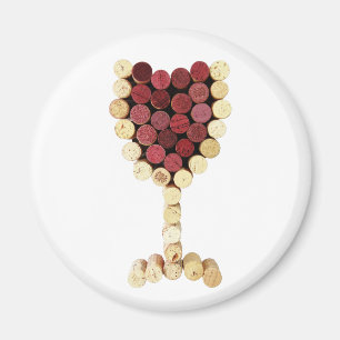 Cork Wine Glass Magnet