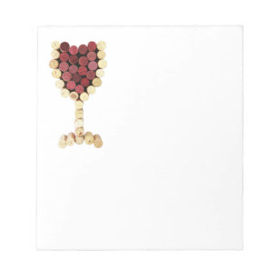Cork Wine Glass Notepad