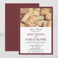 Cork Wine Tasting Event Invitation