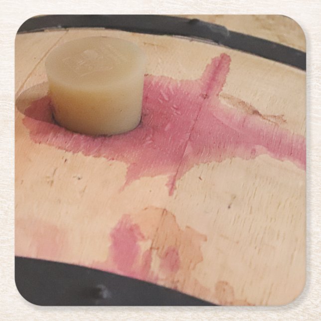 Corked Wine Barrel Paper Coaster (Front)
