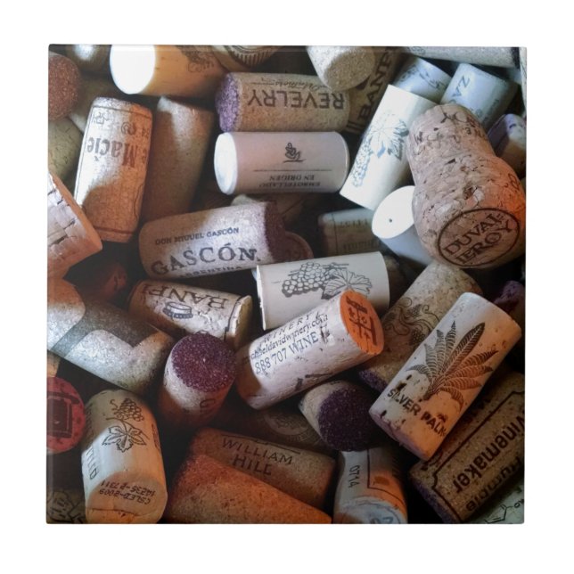Corks a plenty ceramic tile (Front)