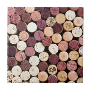 Corks on End Ceramic Tile