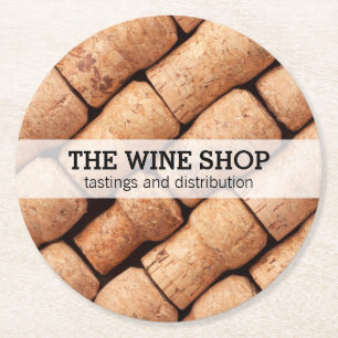 Corks Wine Tastings Round Paper Coaster