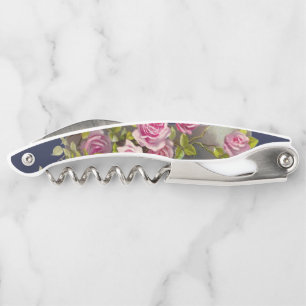 Corkscrew Bottle Opener Floral