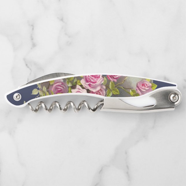 Corkscrew Bottle Opener Floral (Back)