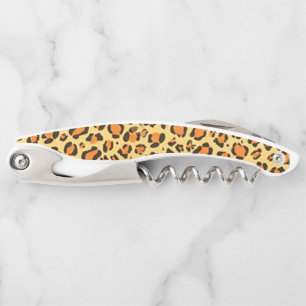 Corkscrew Bottle Opener Leopard