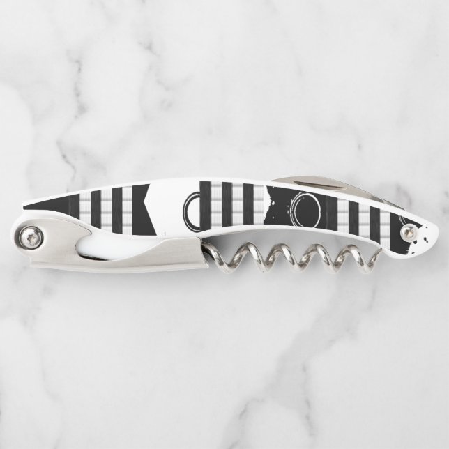 Corkscrew Bottle Opener Stripe (Front)