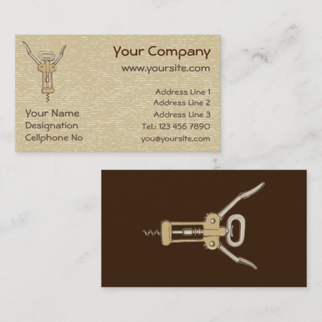 Corkscrew Business Card (Front/Back)