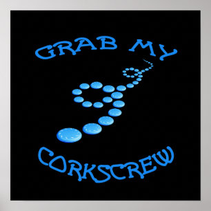 Corkscrew Frisbee Poster