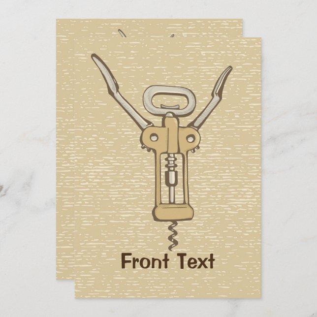 Corkscrew Invitation (Front/Back)