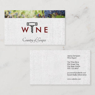 Corkscrew Logo   Vineyard  Business Card