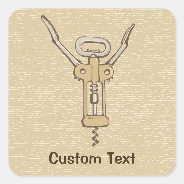 Corkscrew Square Sticker (Front)