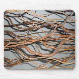 Corkscrew willow, twisted branches photo mouse pad