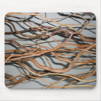 Corkscrew willow, twisted branches photo mouse pad