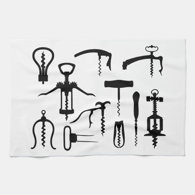 Corkscrews Tea Towel (Horizontal)
