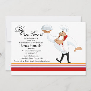Corky Chef Dinner Party Invitation