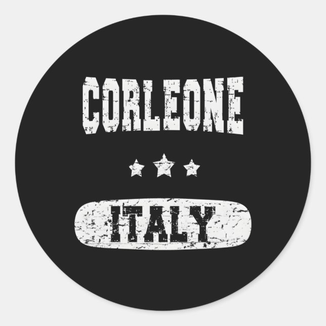 Corleone Italy Classic Round Sticker (Front)
