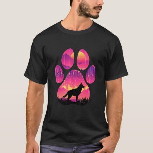Corman Shepherd Paw Mom Dad Dog Women Men T-Shirt
