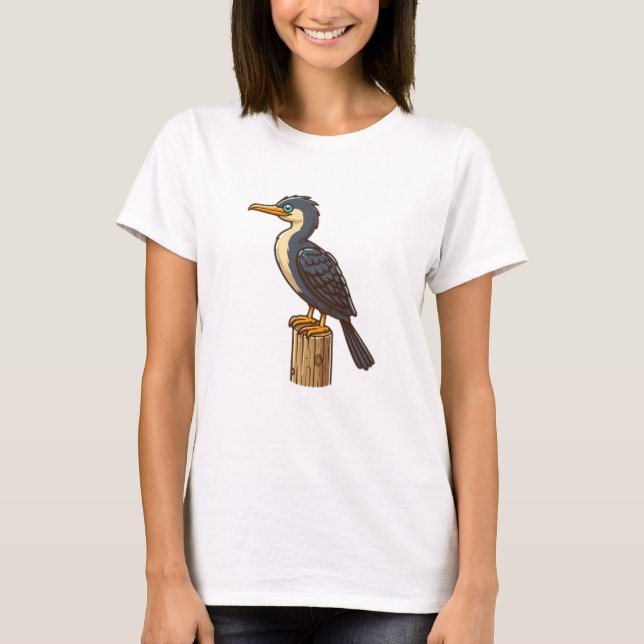 Cormorant bird Womens Basic T-Shirt (Front)