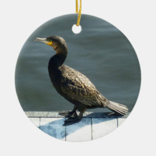 Cormorant Ceramic Ornament