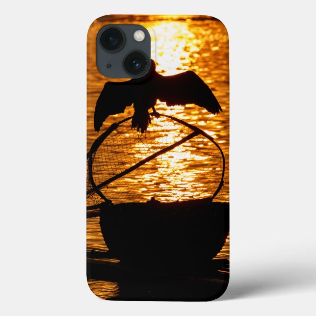 Cormorant on Net | Li River Case-Mate iPhone Case (Back)