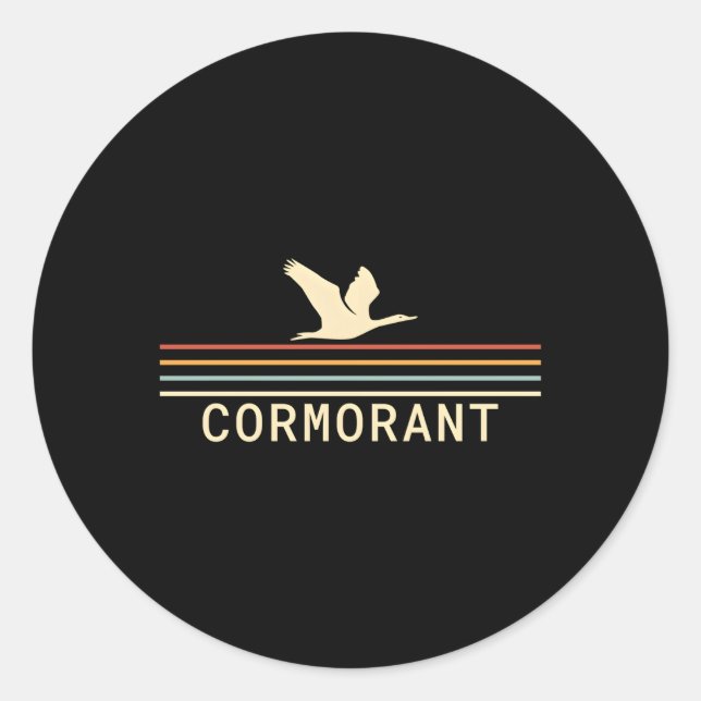 Cormorants Birding Birdwatching Cormorant Bird Classic Round Sticker (Front)