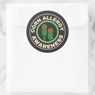 Corn allergy Awareness Logo Classic Round Sticker