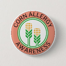 Corn Allergy Awareness Peach Logo
