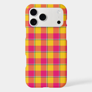 Corn and Razzmatazz Plaid Yellow Pink iPhone Case